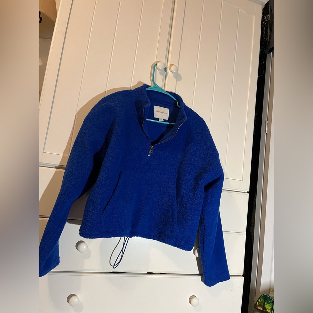 blue american eagle puff jacket